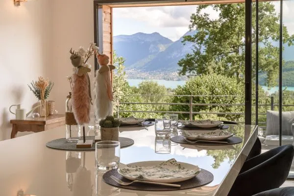 location villa vue lac annecy