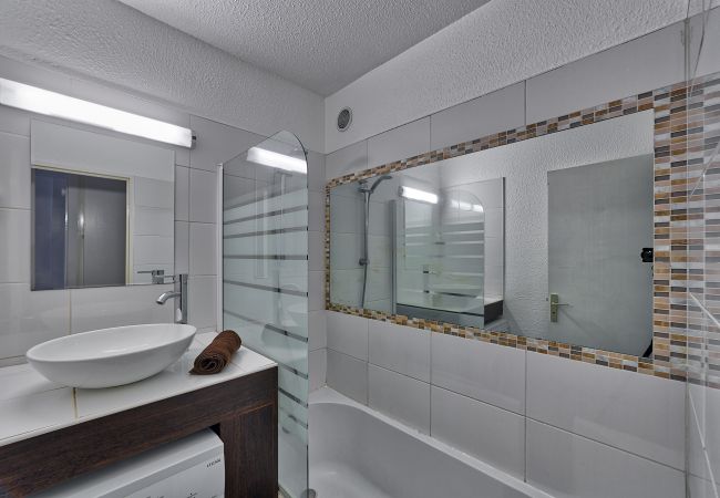 Modern bathroom with shower head