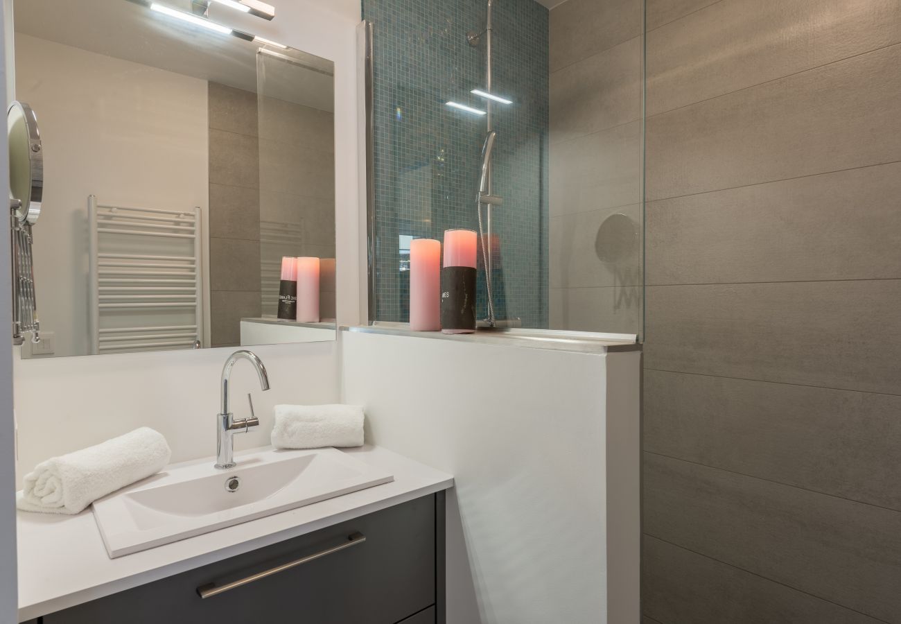 shower room, luxury, flat, holiday rental, annecy, vacation, lake view, mountain, seminar, jacuzzi, hotel, snow, sun