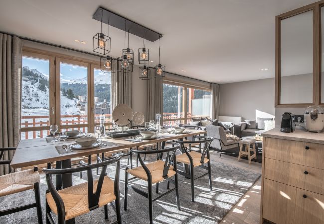 Courchevel vacation rental - Dining room  -  snow-capped mountains - Holidays in Courchevel