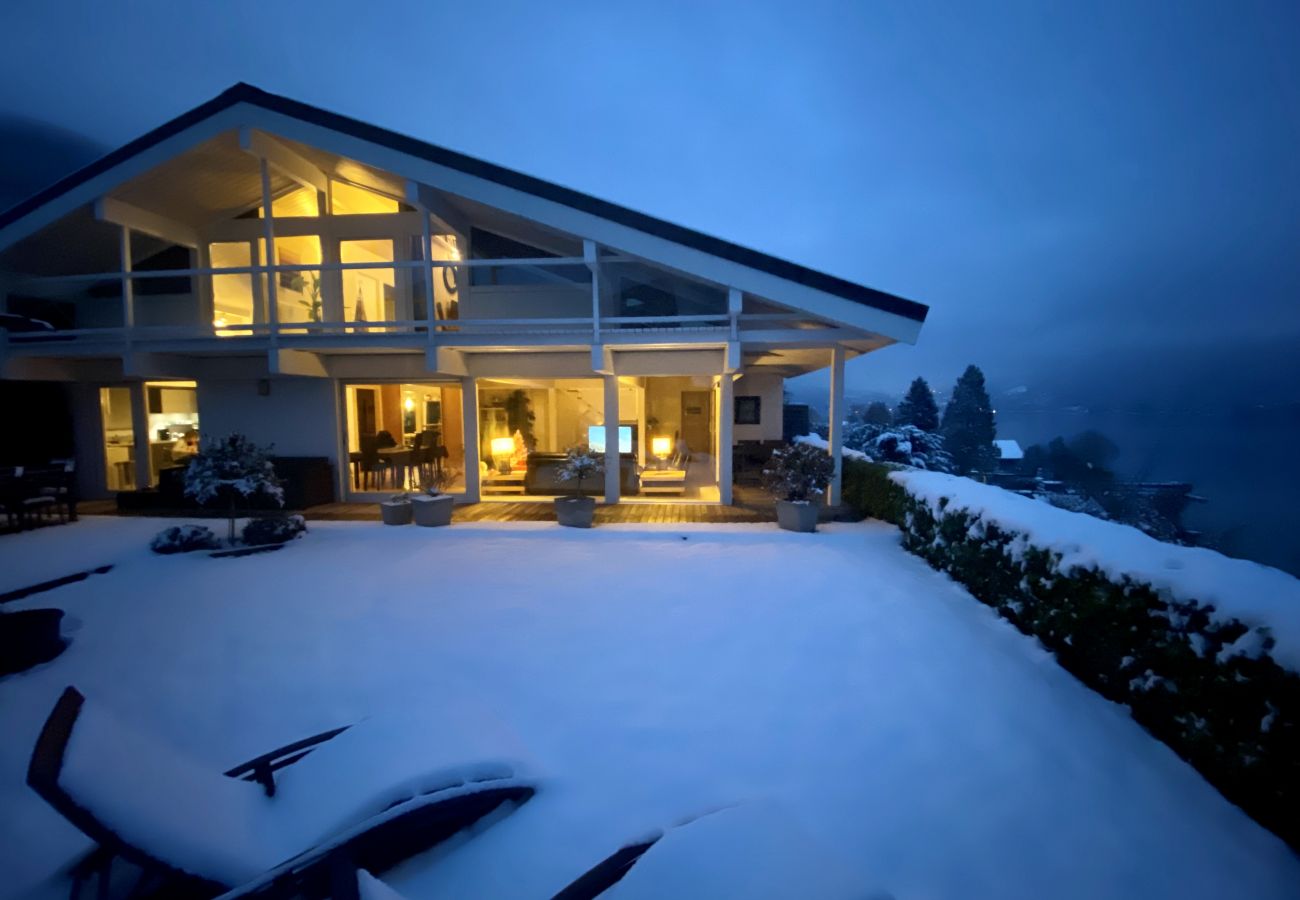 house, Bredannaz, lake view, garden, snow, winter, mountain, ski, snow, family time, Christmas, end of year