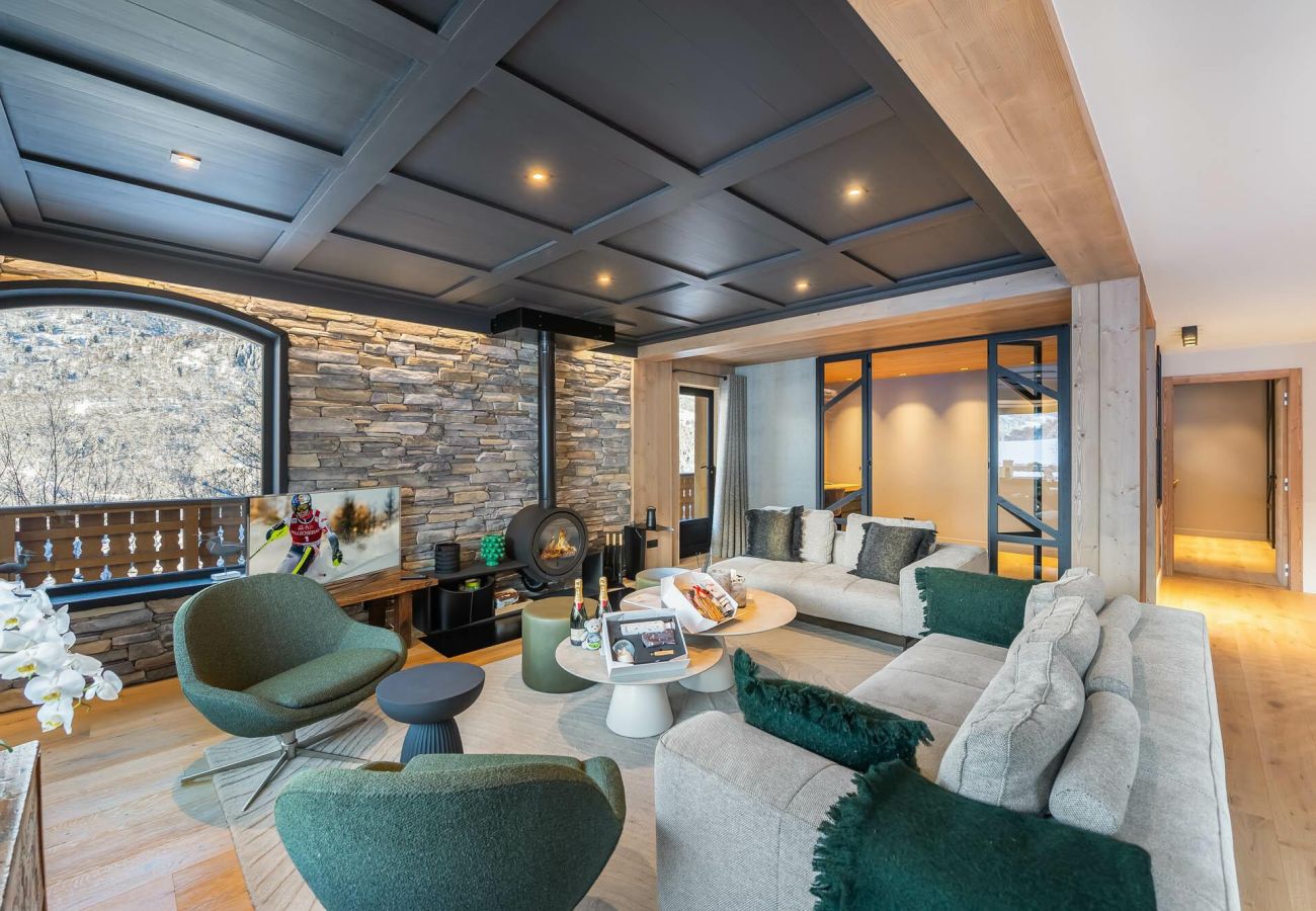 Méribelle, mountain rental, ski vacations with jacuzzi and panoramic view, luxury chalet, modern facilities, French alps