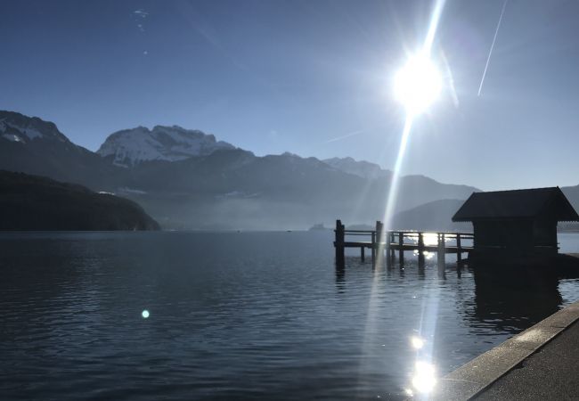 vue, cocooning, location saisonnière, vacances, saint-jorioz, lac, montagne, luxe, maison, hôtel, neige, soleil