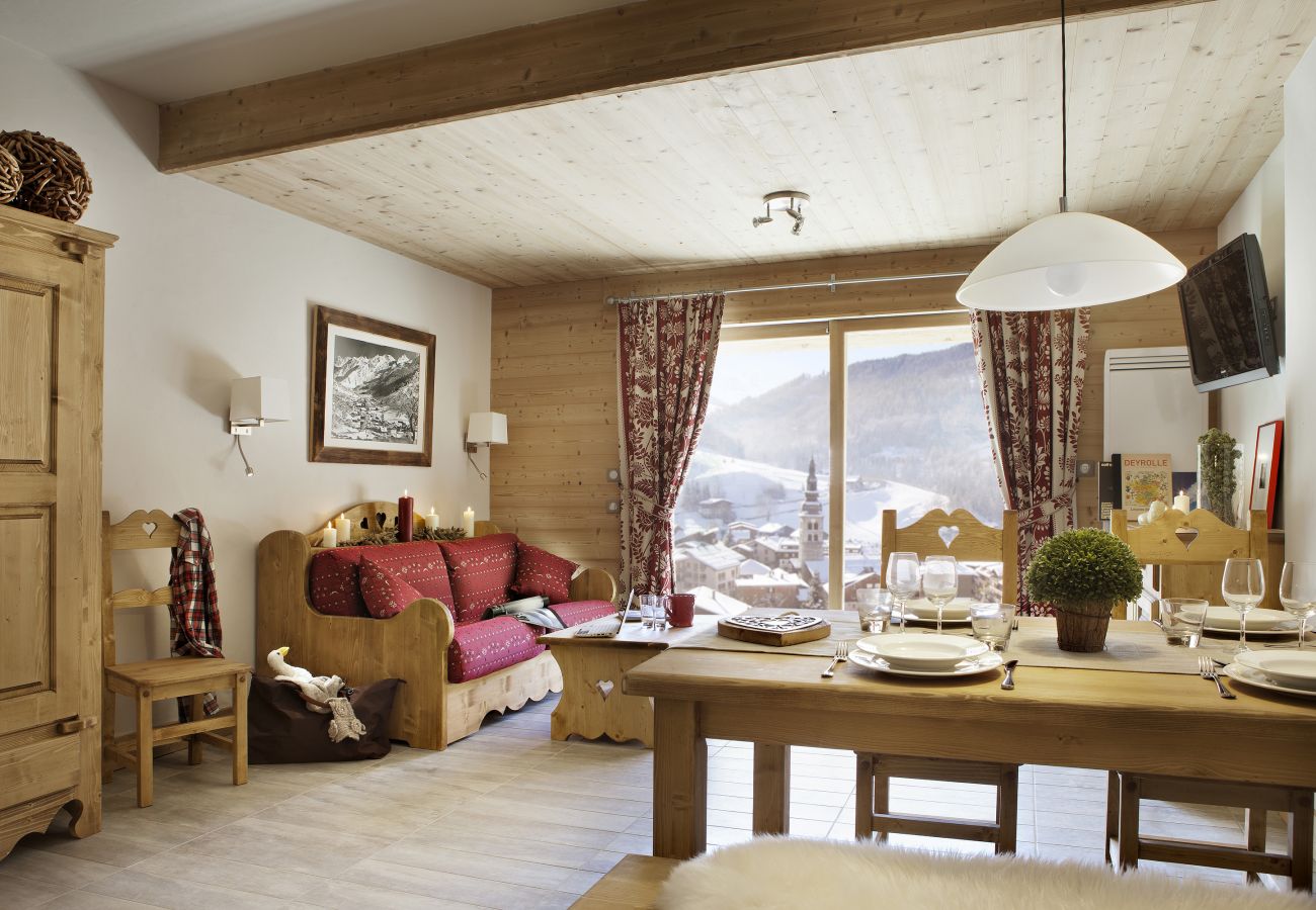 appartement, la clusaz, location, haut de gamme, agence de location, prestige, sur les pistes, centre village, ski, hiver 