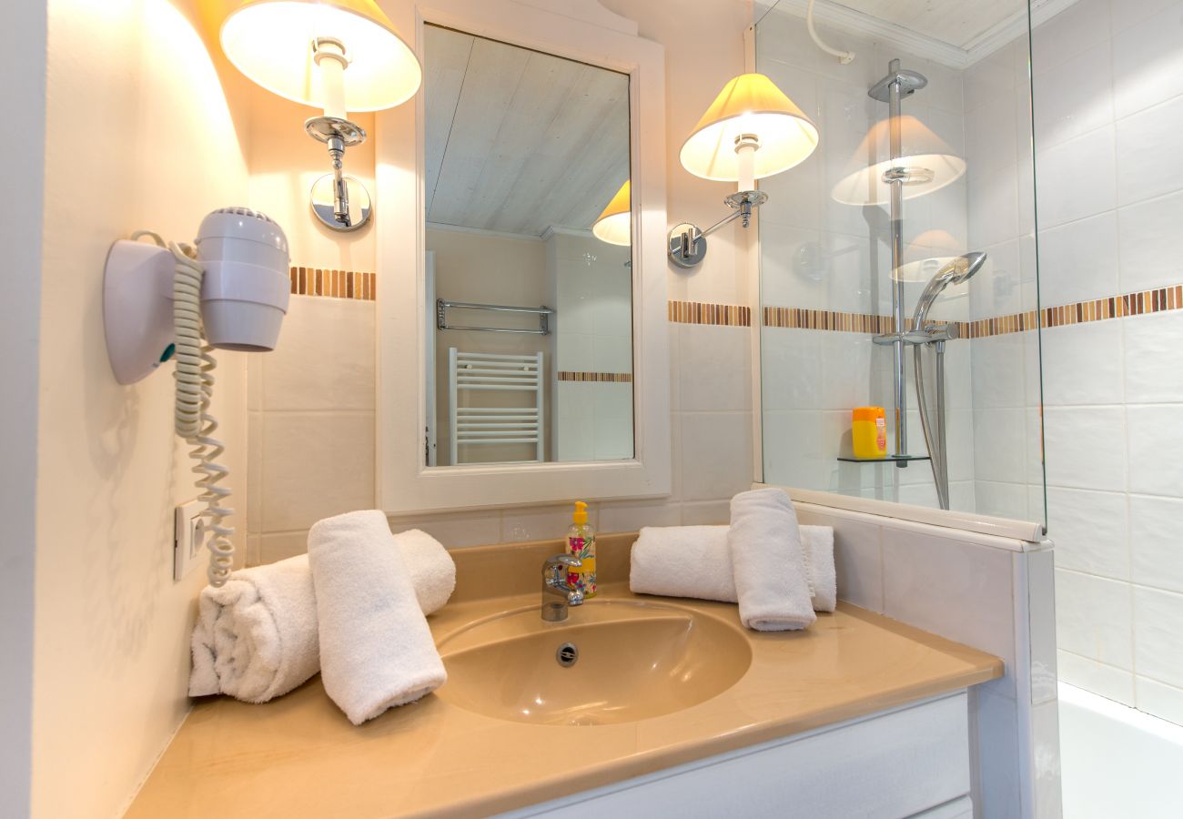 salle de bain, baignoire, appartement, location saisonnière, vacances, luxe