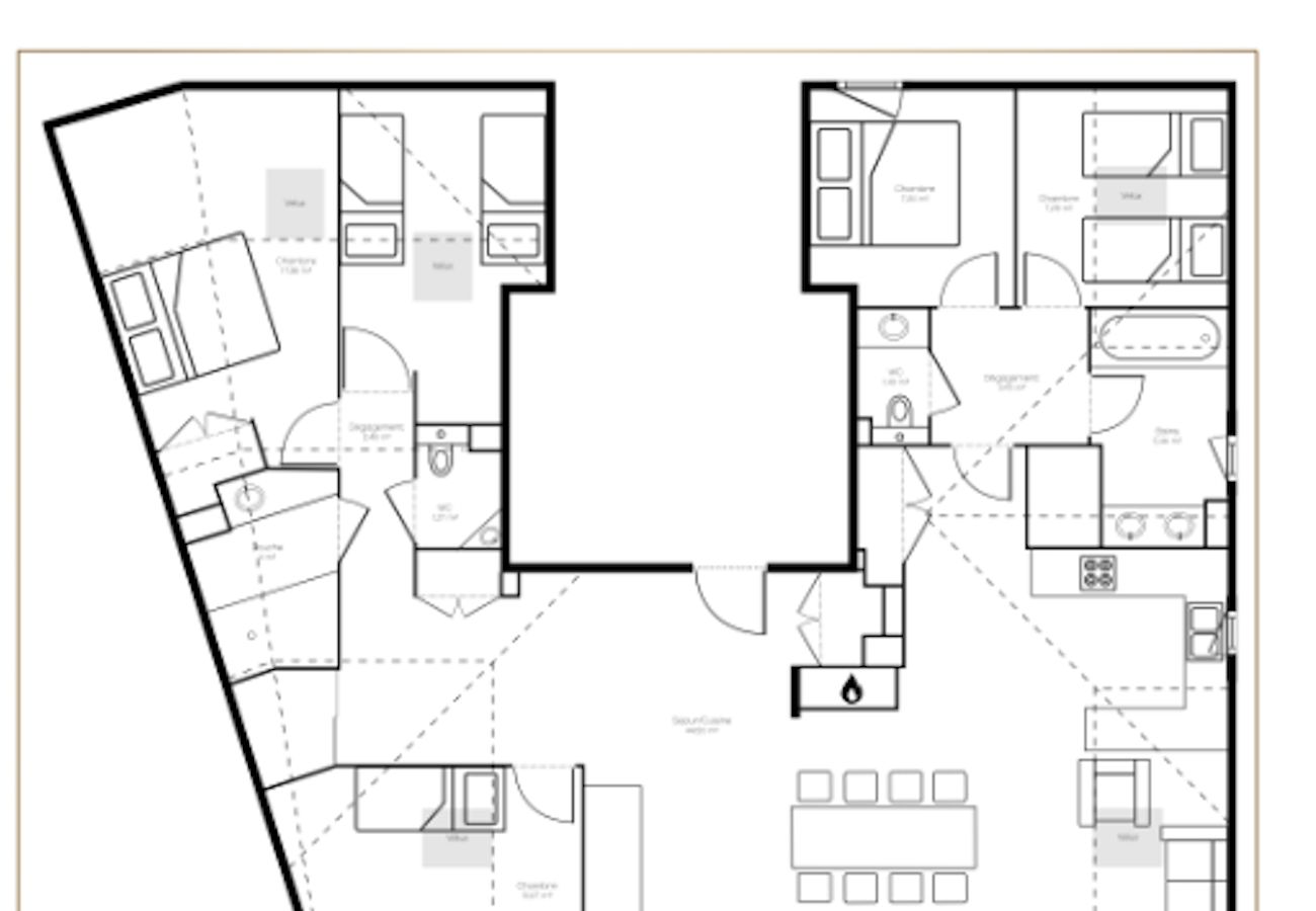 Appartement à La Clusaz - LCZ - Charmant T6 coeur village piscine spa, 4*