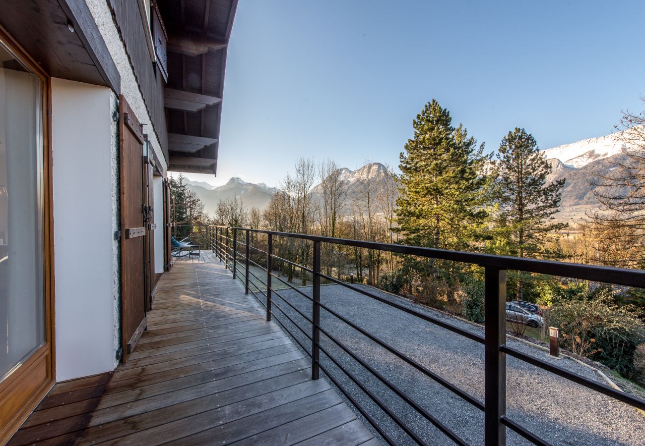 terrasse, vue montagne, neige, chalet, verthier, vacances en famille, amis, convivialité, cocon, cosy, location, à louer