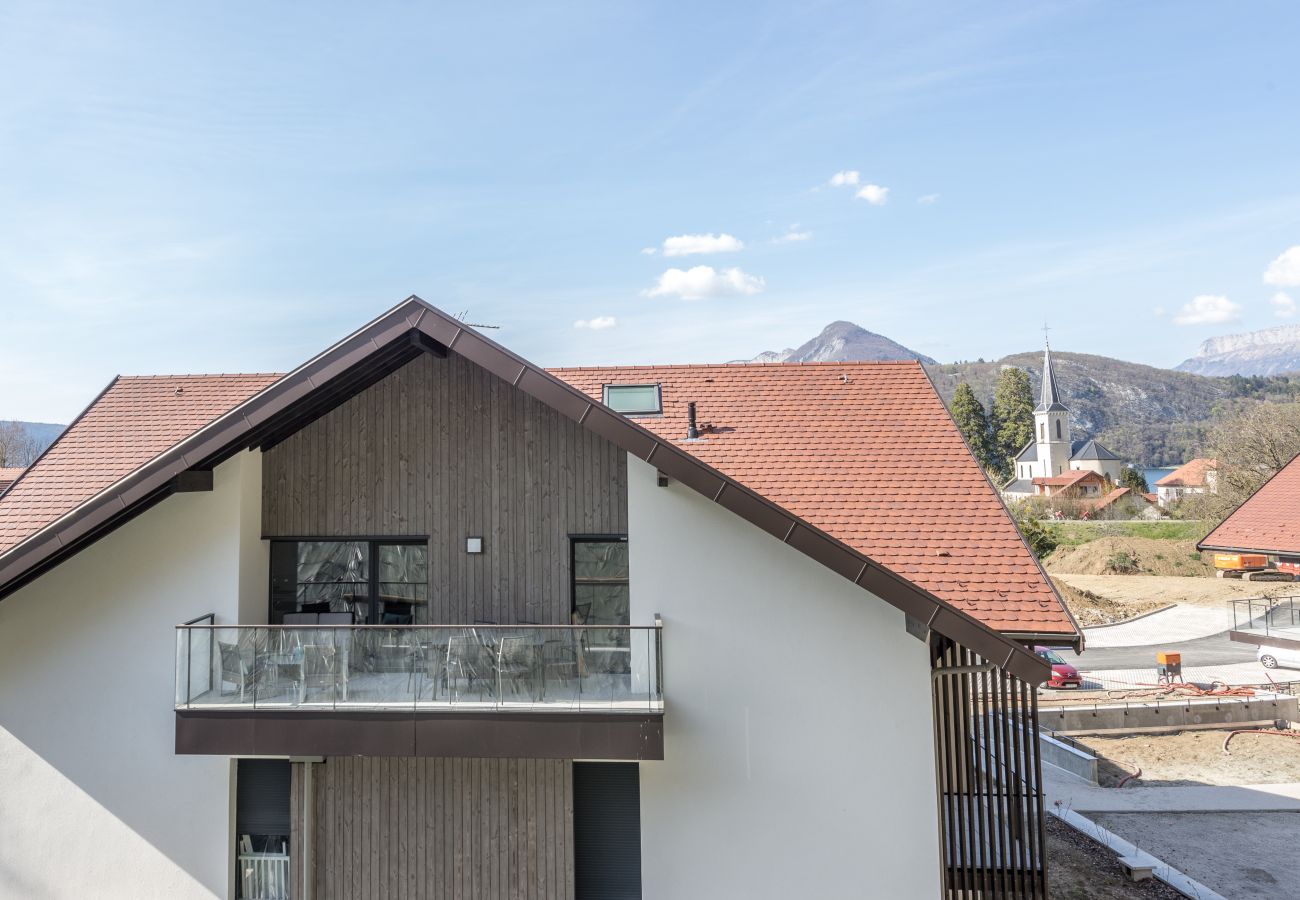 façade, appartement, luxe, location saisonnière, annecy, vacances, vue lac, montagne, hôtel, taillefer, neige, soleil 