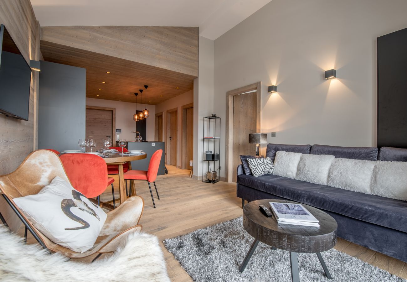 Appartement location saisonnière Courchevel pieds des pistes, airbnb luxe dans les alpes, ski in out proche du centre 