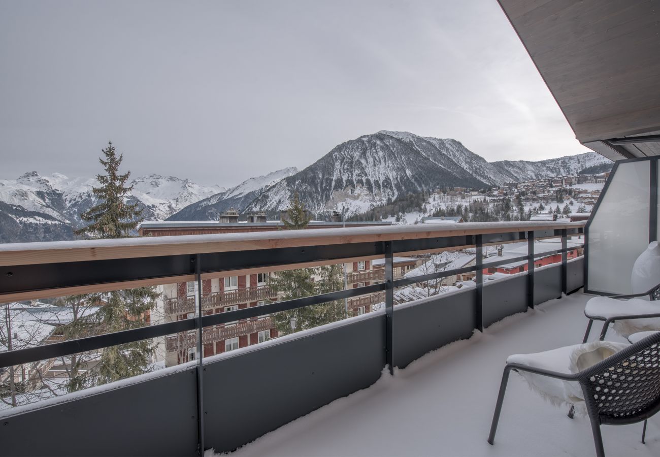 Appartement location saisonnière Courchevel pieds des pistes, airbnb luxe dans les alpes, ski in out proche du centre 