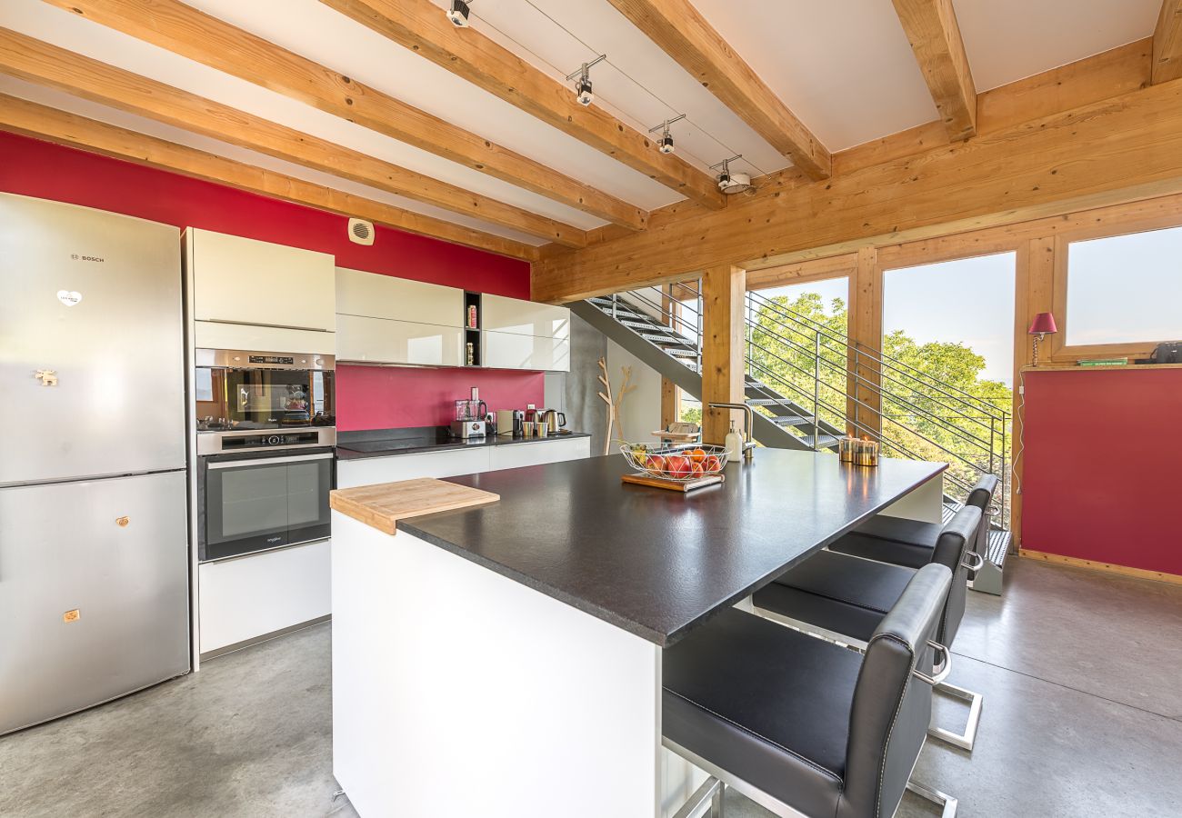 Maison avec grande cuisine conviviale et plancha en terrasse