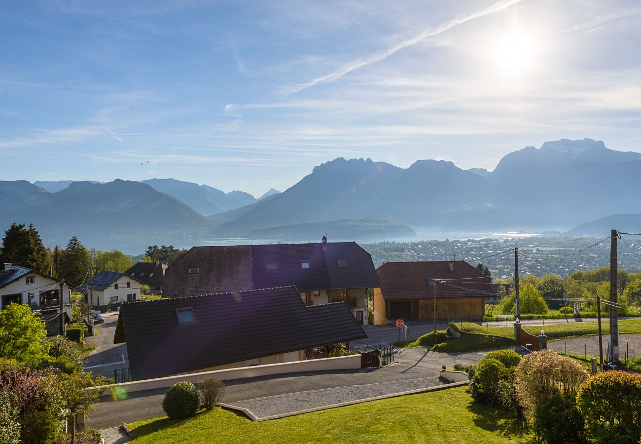 chalet de luxe, vue lac, location saisonnière, conciergerie haut de gamme, vacances, hôtel, annecy, été, jardin, airbnb