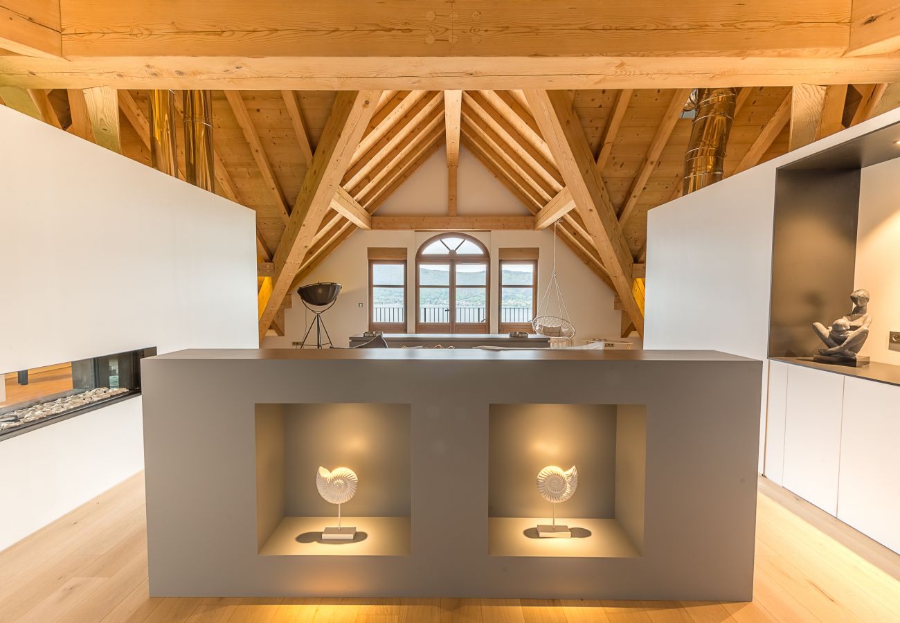 villa, luxe, location saisonnière, annecy, vacances, neige, piscine, hôtel, neige, soleil, hiver, jacuzzi, maison, vue lac