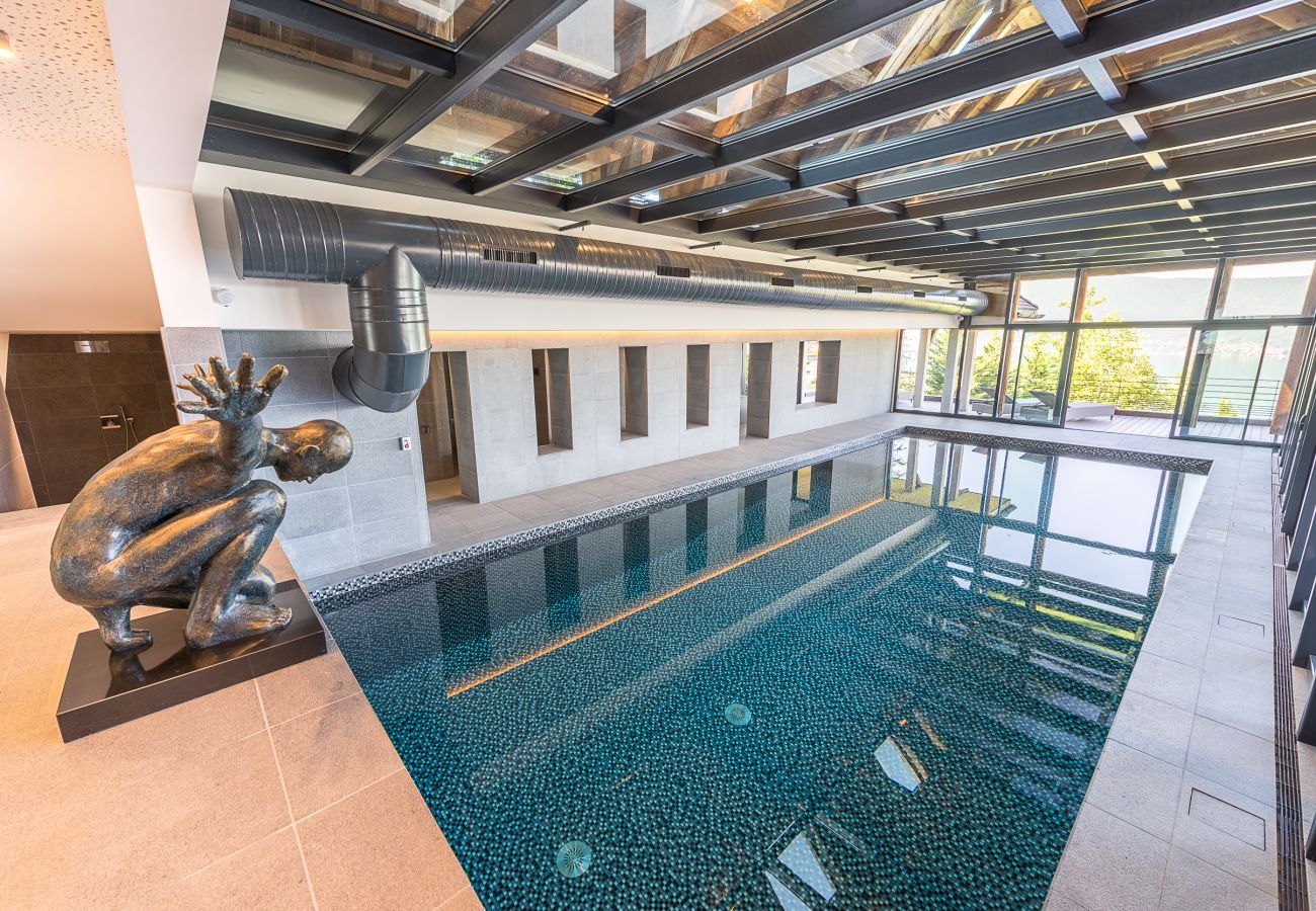villa, luxe, location saisonnière, annecy, vacances, neige, piscine, hôtel, neige, soleil, hiver, jacuzzi, maison, vue lac