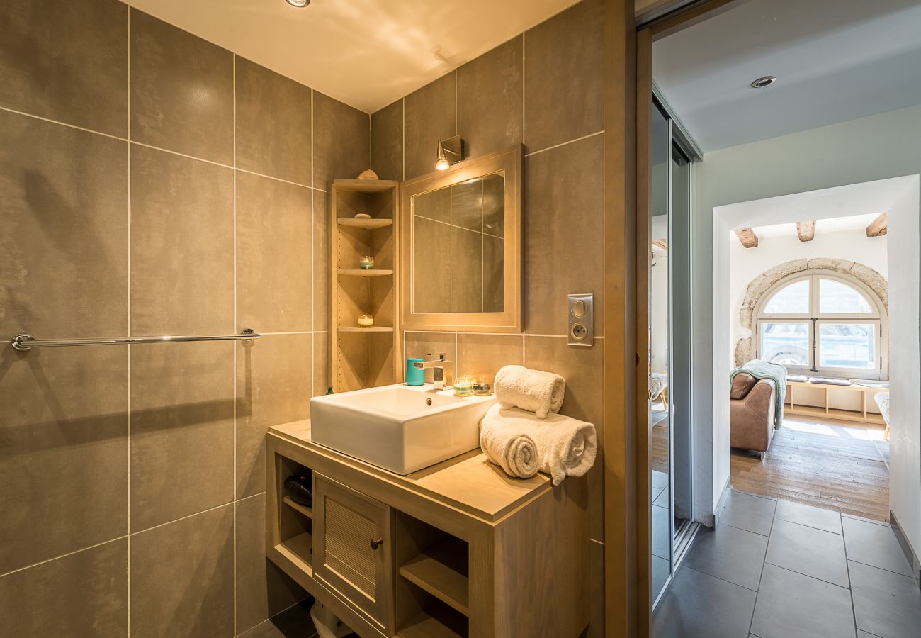  salle de douche, salon, séjour, village vacances annecy, location lac d annecy, locationlacannecy