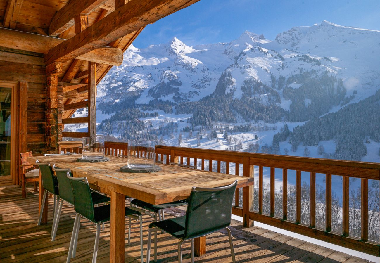 chalet à louer, vue montagne, vacances au ski, hiver, neige, hotel, conciergerie à la Clusaz, luxe, standing, alpes