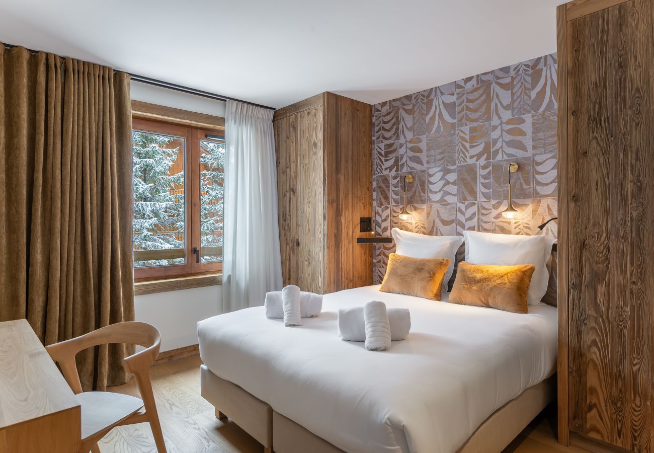 Appartement location saisonnière Méribel proche du centre et des pistes, conciergerie haut de gamme montagne, airbnb luxe 