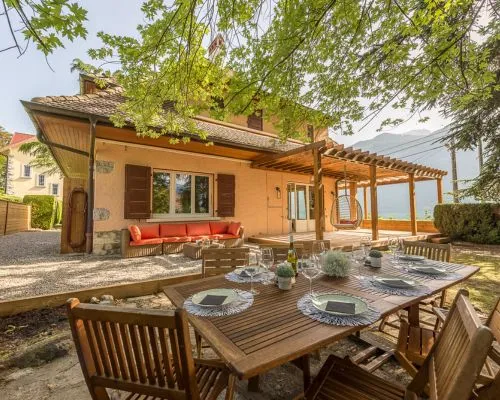 villa pernette vue lac plage doussard annecy