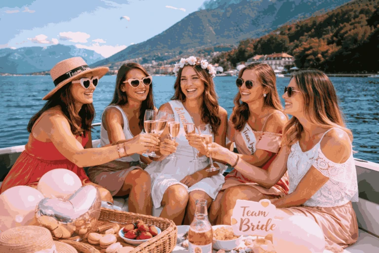 bachelorette party at Lake Annecy