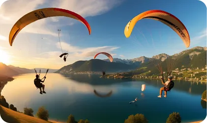 paragliding at Lake Annecy